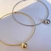 Minimalist Heart/Sphere Pendant Necklace Sophisticated Clavicle Chain Handmade Accessory for Casual Or Party Wear