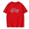 Crew Neck Oversized High-Quality Men'S Simple Bicycle Print T-Shirt Outdoor Sports Quick Drying Short Sleevestreet Men'S T-Shirt