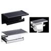 Wall Mounted Paper Holder with Phone Shelf Tissue Roll Dispenser Storage for Hotel