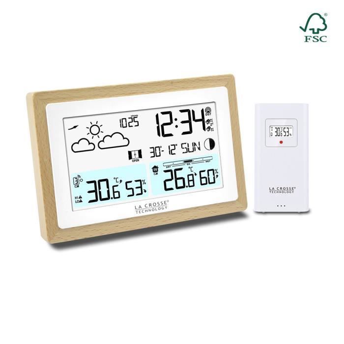 Station Météo - La Crosse Technology - WS6282W-MAC - Bois - Intérieur - Électrique