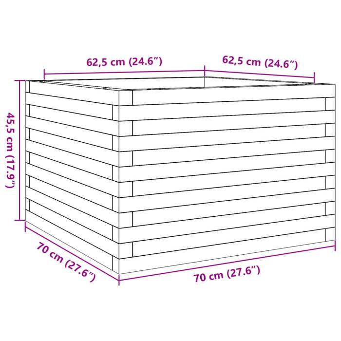 VidaXL Planter 70x70x45.5 Cm Solid Pine Wood, Outdoor Planter, Flower Box, Plant Box, Planter 847253