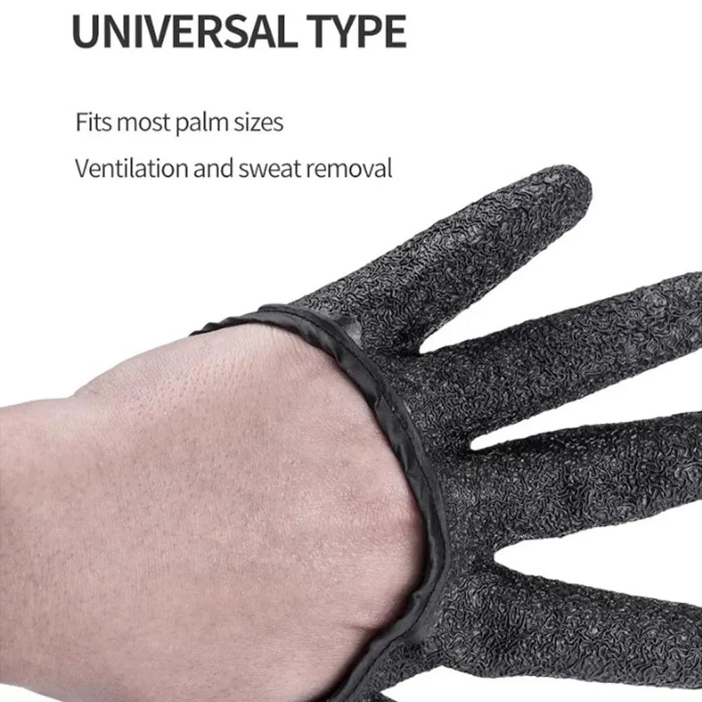 Outdoor Non-Slip Latex Fishing Gloves with Magnets Lightweight Protective Gloves for Stinging Tools Fishing Accessories