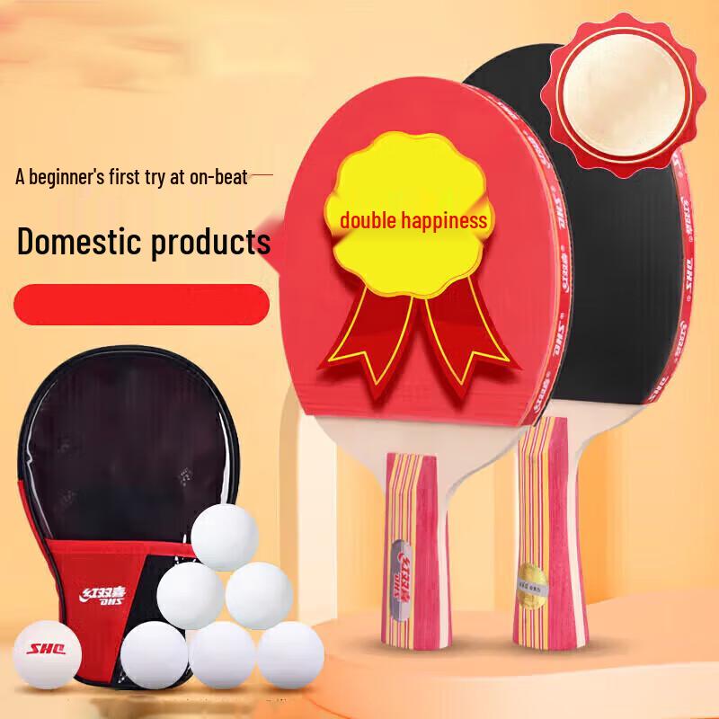 DHS Table Tennis Racket - Double-Sided Inverted Rubber