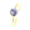 Handmade Copper Wire Winding Round Rough Stone Natural Crystal Bracelet Bracelet Bracelet B66