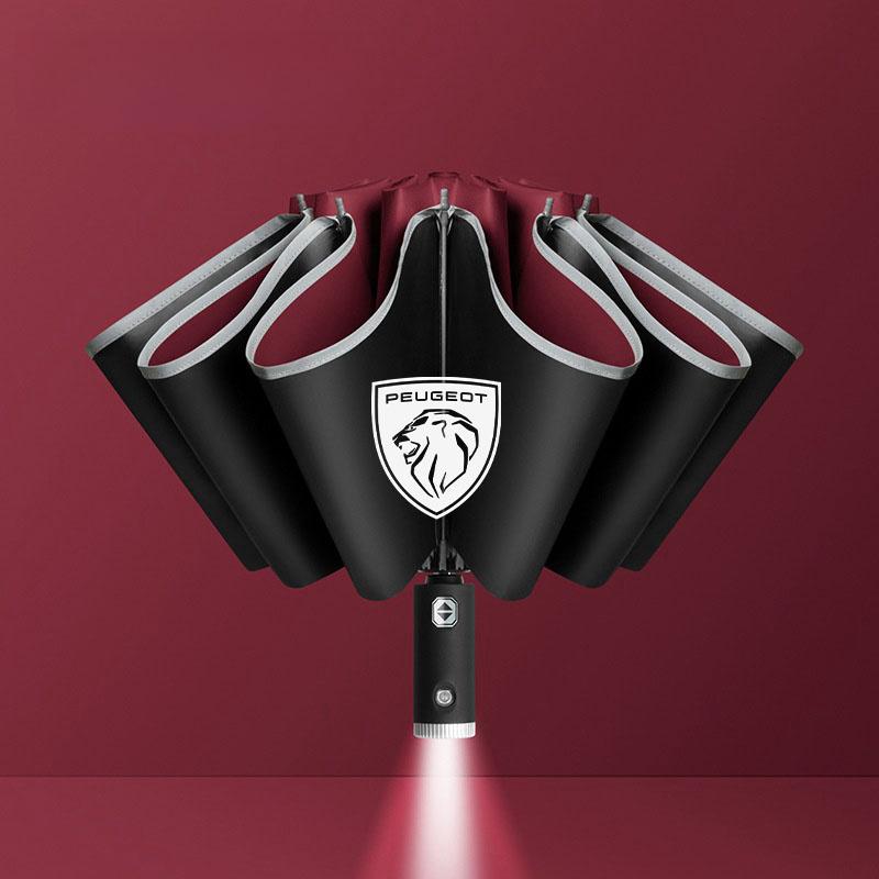 For Peugeot GT LINE RCZ 2008 3008 5008 307 308 508 R Car Automatic Folding Sun Protection Umbrella Reflective Sunshade Accessories