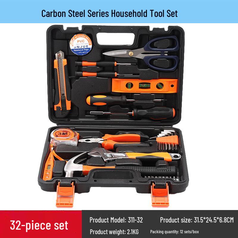 Carbon Steel Hand Tool Kit for Home, Vehicle, and Auto Repair