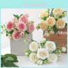 Pivoine Fleur Artificielle Bouquet à Main de Mariage avec Tissu en Soie Pour Décoration de Maison et Décoration d'Événement