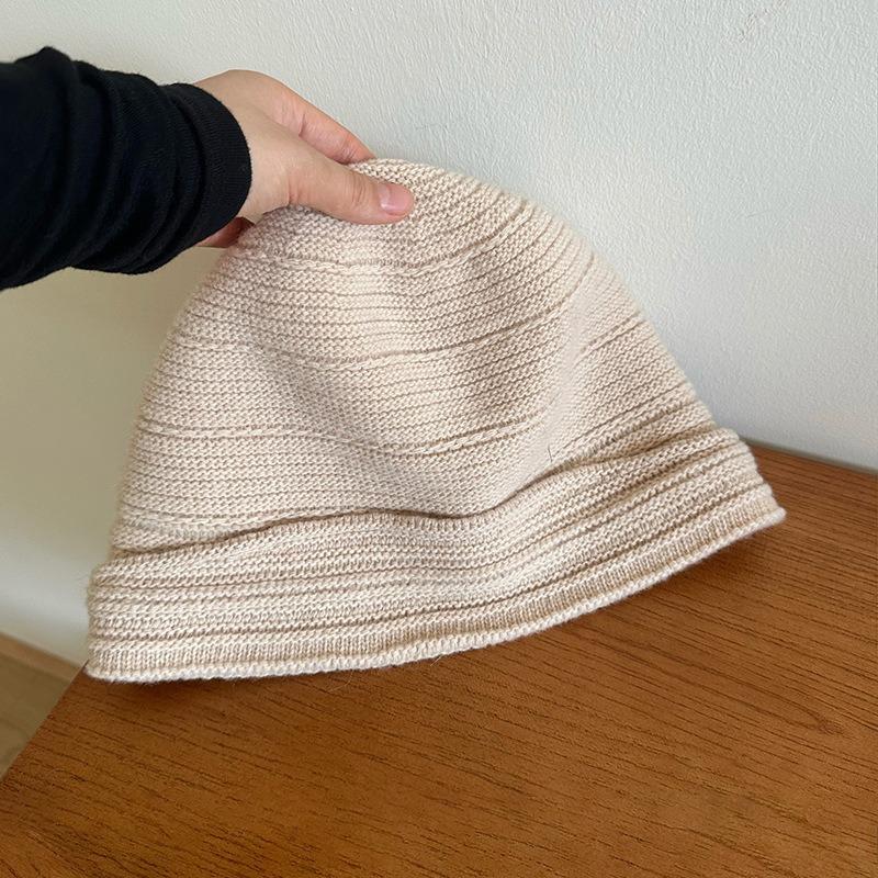 Women S Large Size Fold Knit Beanie Warm Winter Autumn Hat