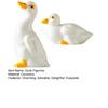 Ceramic Duck Statue Cute Mini Duck Figurine Small Animal Sculpture for Home Office Desktop Garden Porch Decor