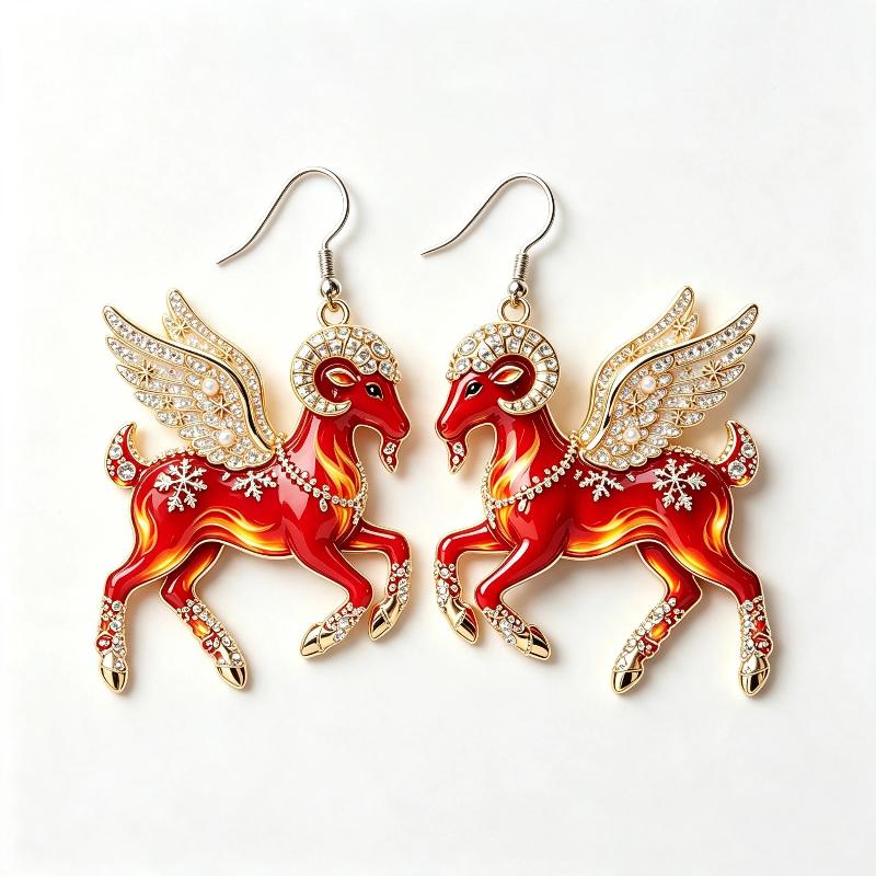 Cartoon Sheep Earrings 1 Pair 2D Flat Acrylic Animal Jewelry Hypoallergenic for Animal Lovers Party Wear Perfect Gift