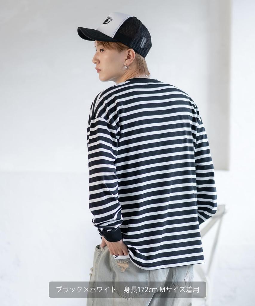 SIDE23-183 Striped long-sleeved T-shirt