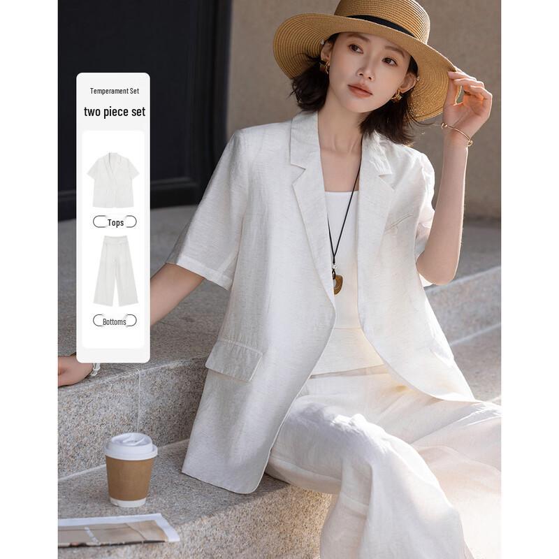 

Demana Spring Linen Blend Two-Piece Commuter Suit XL