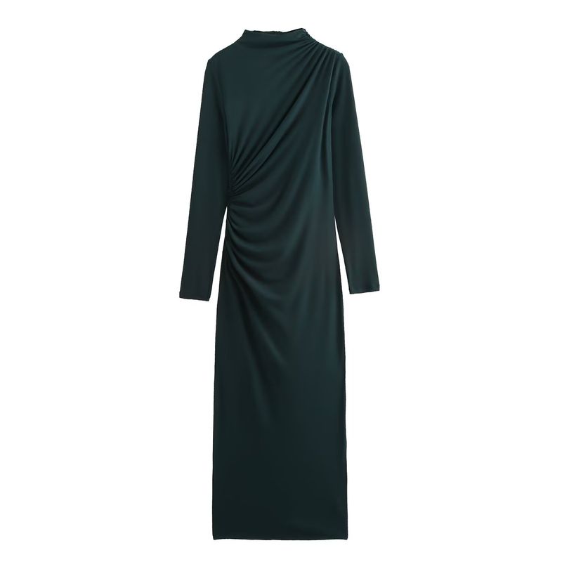 Kaslead New Arrival Women's Clothing Fashion Style Fashion Silm Ruched Midi Skirt Dress 3067290
