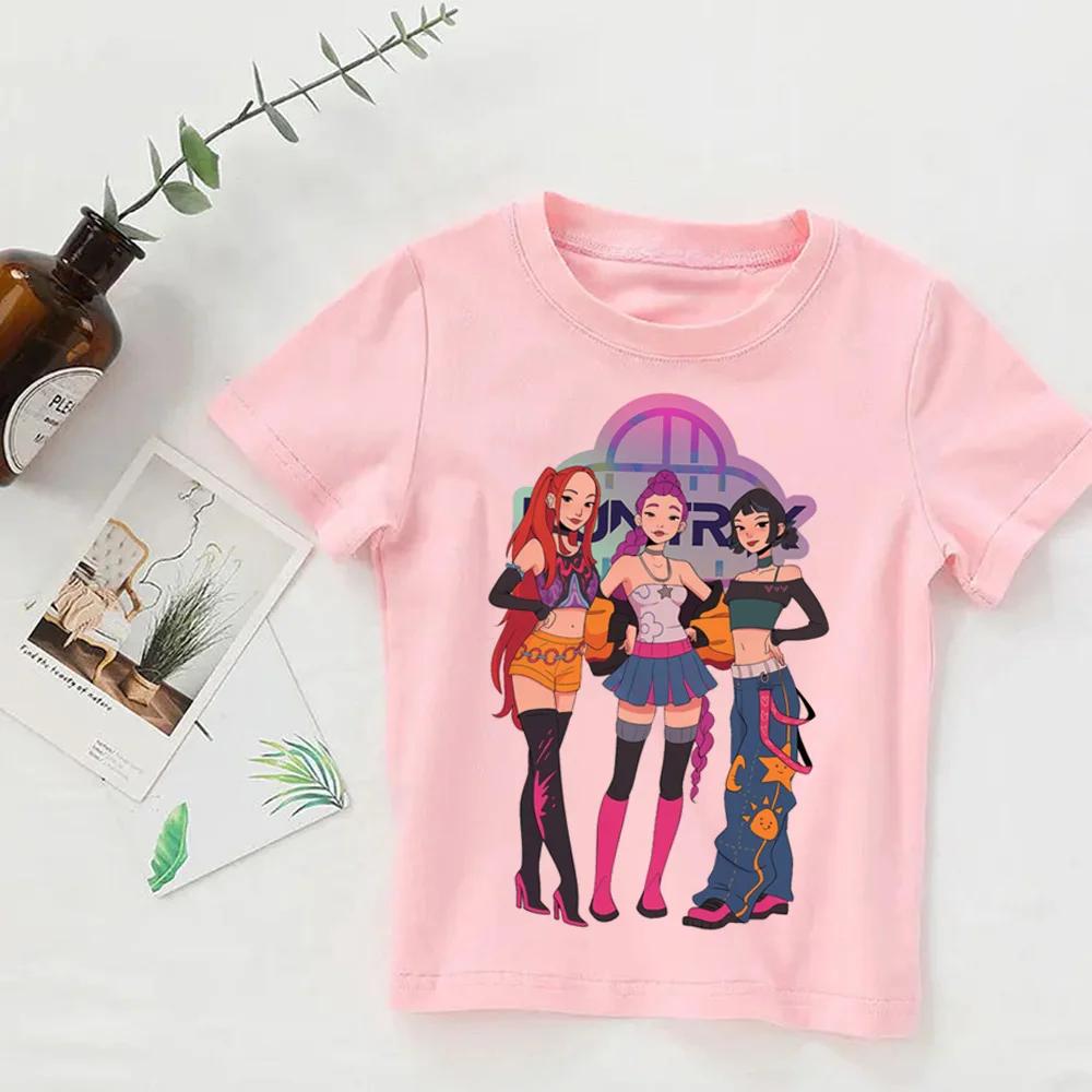 Derpy Tiger Kpop Demon Hunters T-shirt för Barn Baby Flicka Pojke T-shirt Söt Tiger Tecknad Kläder 2025 Het Filmtryck Mjuk