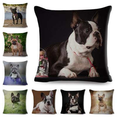 Cute Pit Bull Terrier Cushion Cover Decor Pet Dog Animal Printed Pillowcase Polyester Pillow Case For Sofa Home Car 45*45Cm