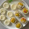 Ice Skin Pastries Mold Hand Pressed Mooncakes Mold Round Bean Pastes Cake Molds Plastic Dessert Mould for Cooking Lover