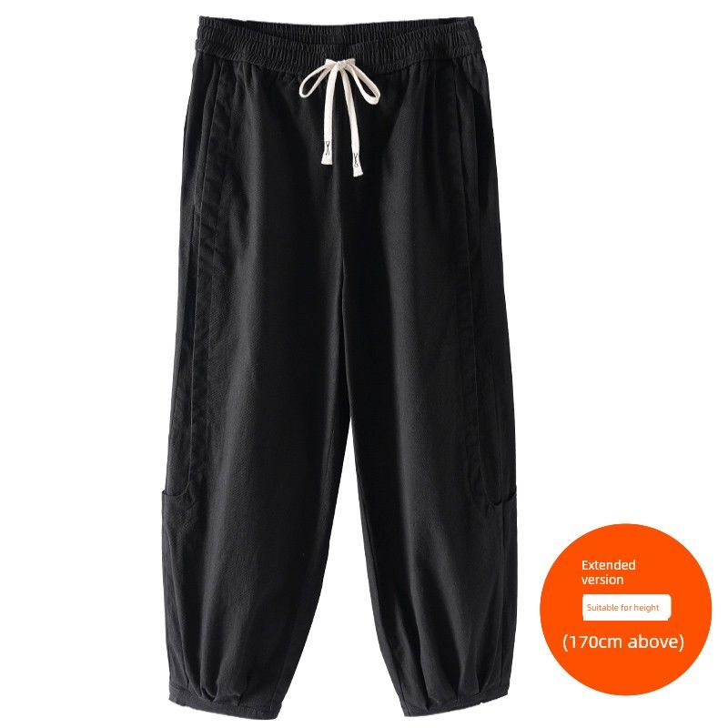 

Plus size women clothing [Three Pants Length] Casual Harlan Long Pants 100.00kg Chubby Girl Elastic Waist Loose Leggings Night Sky Black (170cm above) 6XL