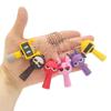 Splanky Key Holder, Silicone, Mini Figure, Keyring, Goods, Cute, Character Figure, Decoration, Charm, Multi Color A (Set of 6)