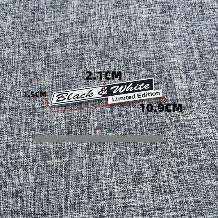 Logo Édition Limitée Noir et Blanc pour LAND ROVER Range YTYEW3 Emblème de coffre arrière Rover Autocollant latéral de voiture Décoration badge métallique 3D