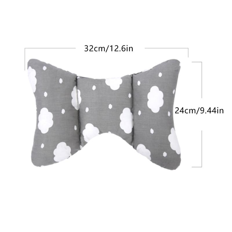 Portable Baby Travel Pillow Vibration Reduction Core Neck Protection Soft Cotton Cushion For Strollers Bassinet