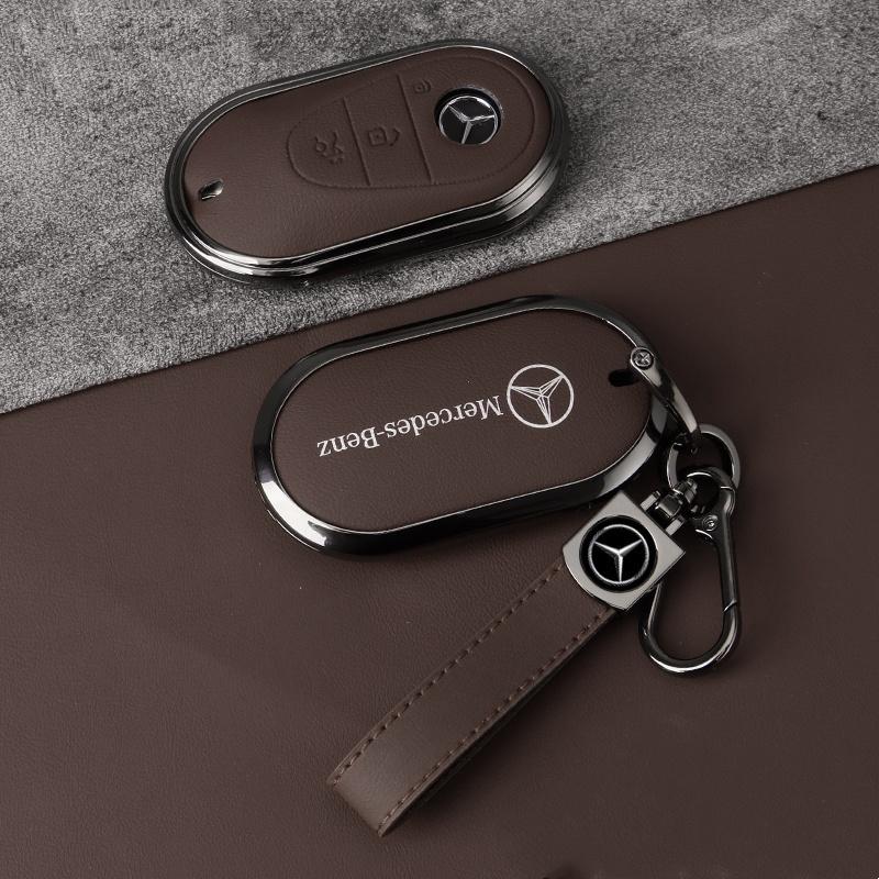 Zinc Alloy Leather Car Key Case Cover Protector Shell Fob for Mercedes Benz 2022 C S Class W206 W223 S350 C260 C300 S400 S450 S5 k1