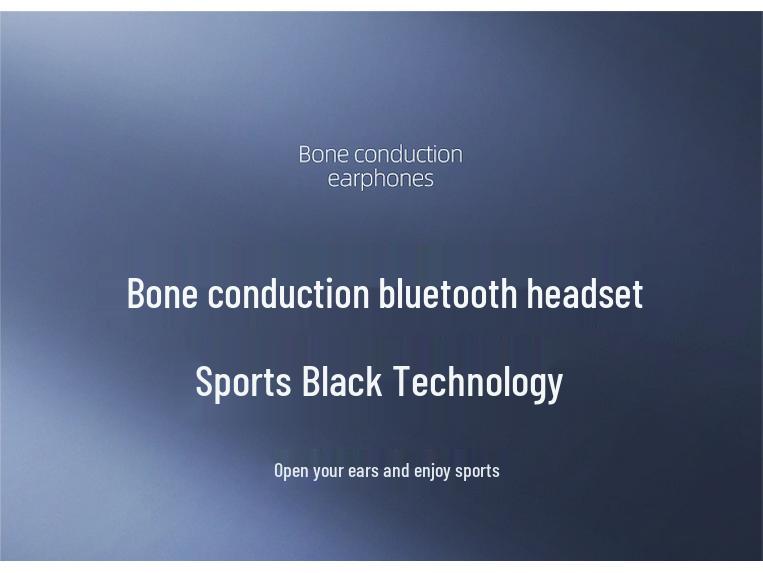 New Stereo Bluetooth 5.3 Bone Conduction Sports Earphones with Card Slot - Compatible with Android and Apple Devices.