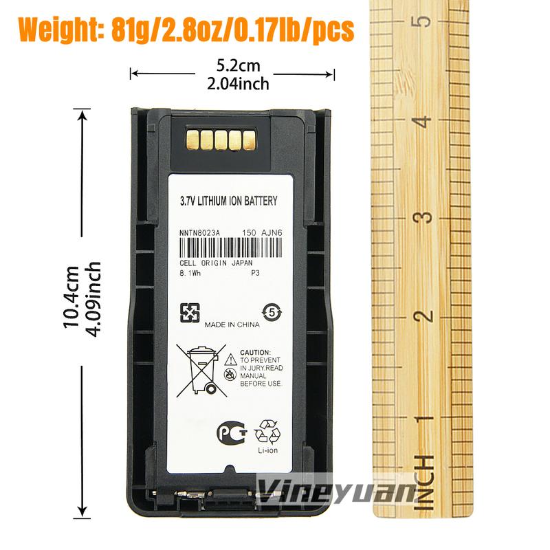 2900mAh NNTN8023, NNTN8023A, NNTN8023AC Battery for Motorola MTP3100 MTP3150 MTP3250 Two Way Radios Battery with Belt Clip