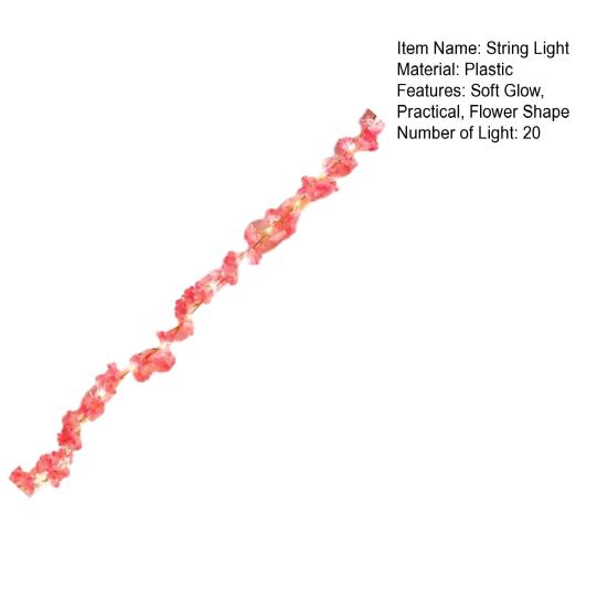 LED řetězová světla se simulovanými květinami na baterie Dekorativní vnitřní/venkovní osvětlení Girlanda Vinná réva Vílová světla