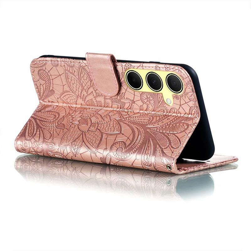 Book Case For Samsung Galaxy A17 A07 A16 A26 A36 A56 A27 A37 A57 A06 3D Floral Wallet Phone Cover with Card Slots