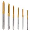 Metric HSS Titanium Coated Thread Tap Drill Bits Straigh Flute Right Hand Screw Thread Machine Tap M2 M2.5 M3 M4 M5 M6 Hand Tool