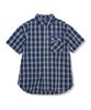 PENFIELD Sheer Check Half Shirt Navy_Fs2Wr07U