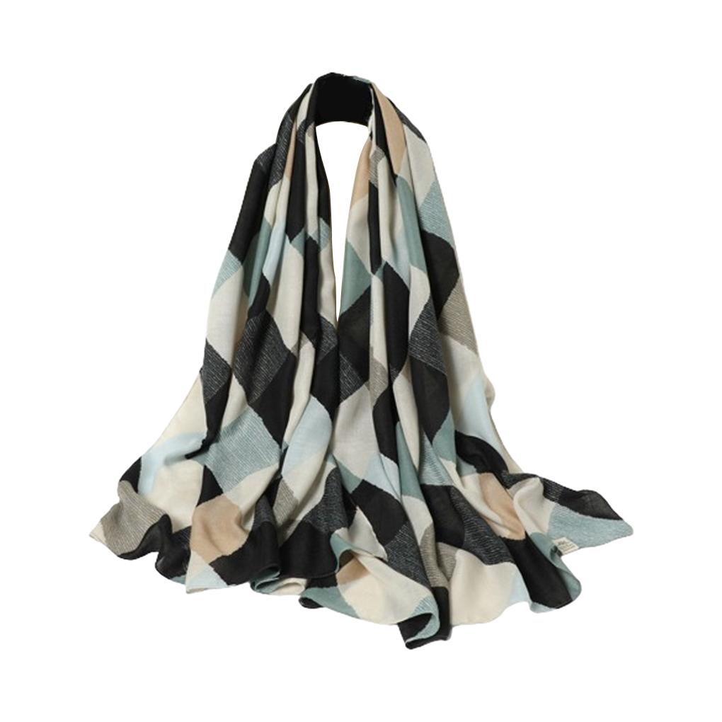 

Warm And Cozy Women Cotton Scarf Stay Stylishly Warm In Soft And Breathable Accessory Lightweight синий