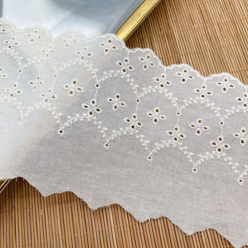 1 Yard Spitze Stoff Baumwolle Stickerei Band DIY Nähen Spitze Kleid Kinderkleidung Zubehör