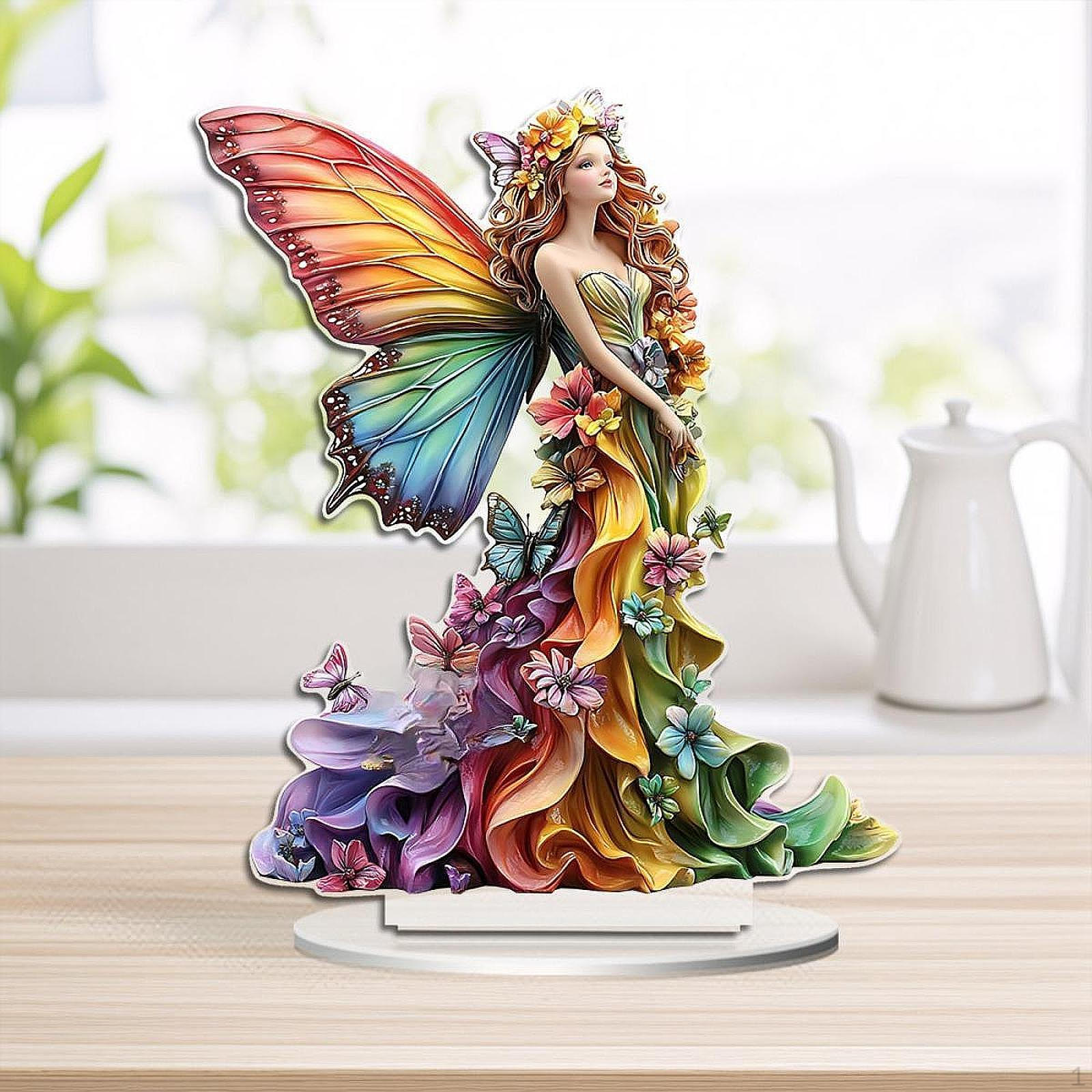

Acrylic Butterfly Fairy Decor Table Decoration Easy Installation with Base DIY Desktop Display for