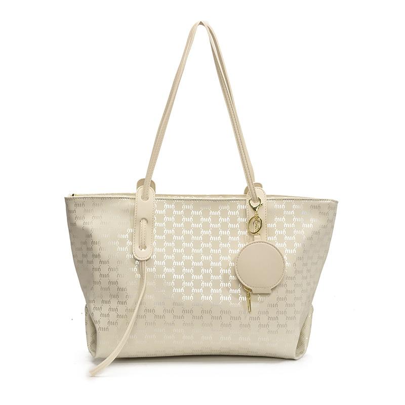 

Модная вместительная сумка-тоут Женская новая универсальная классическая сумка через плечо для通勤 белый