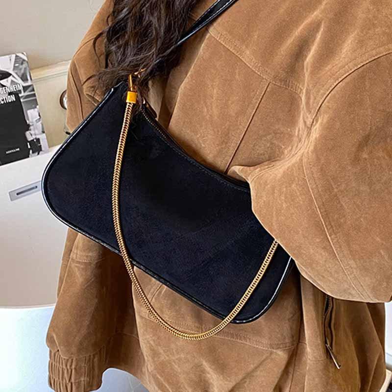 Daily Commute Underarm Bag Women's 2025 New Retro Niche Design Chain Bag High-end Shoulder Messenger Bag