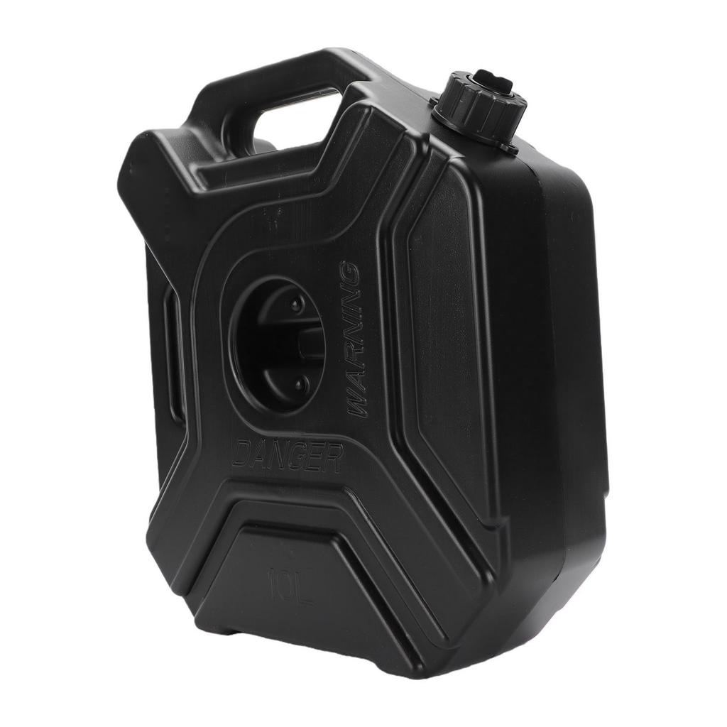 Portable Tank with Locking Mounting Bracket 10L Fuel Petrol Oil Water Tank for Car Motorcycle SUV ATV UTV Black