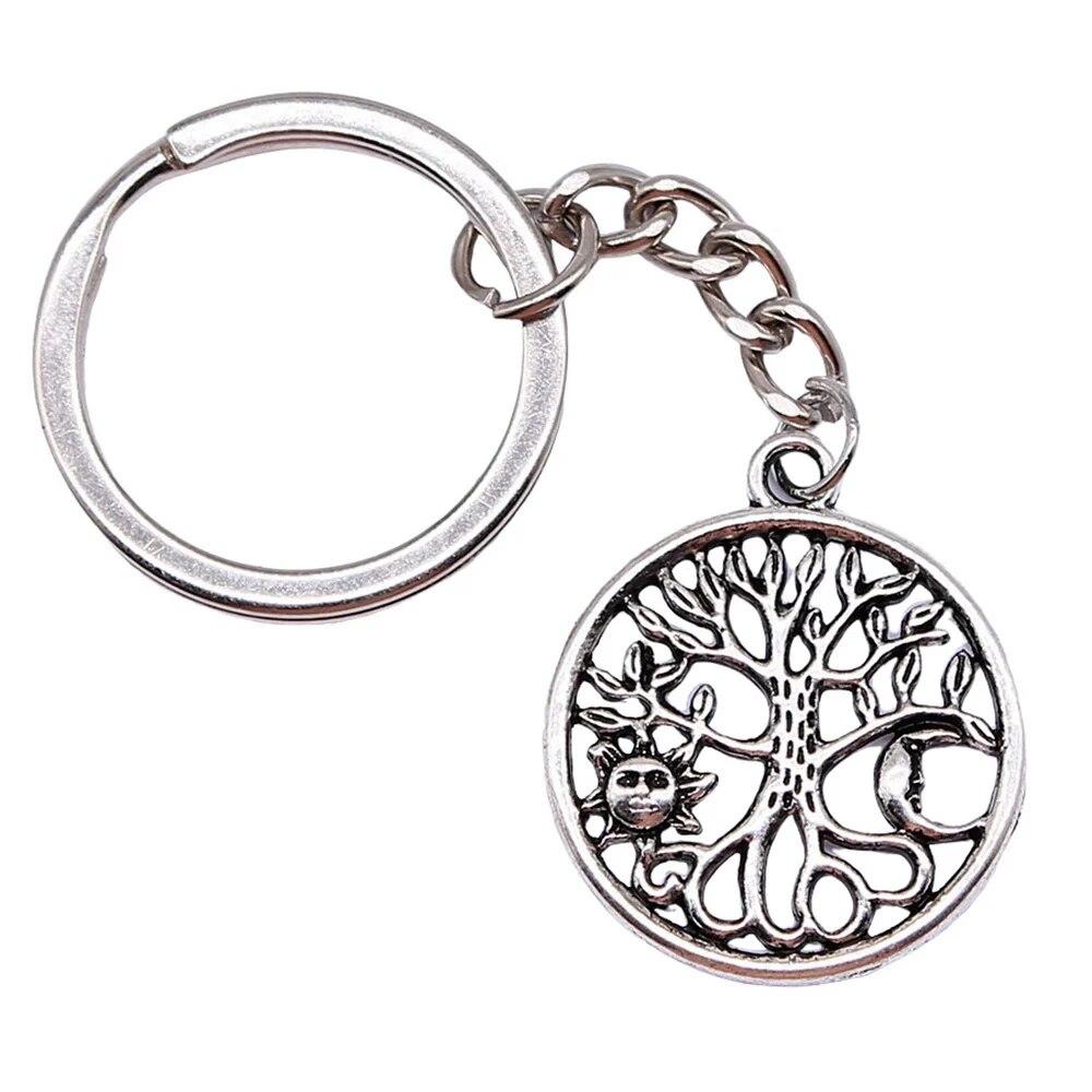 Tree Of Life Klíčenky Ozdoby Předměty Výroba šperků Velikost prstenu 28 mm