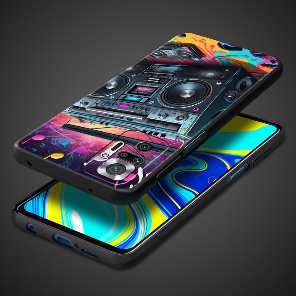 Retro Recording Device Phone Case Cover for Redmi 14C 10C Note 15 14 13 12 10 11 K40 Pro Plus 5G Soft TPU Shockproof Shell Funda