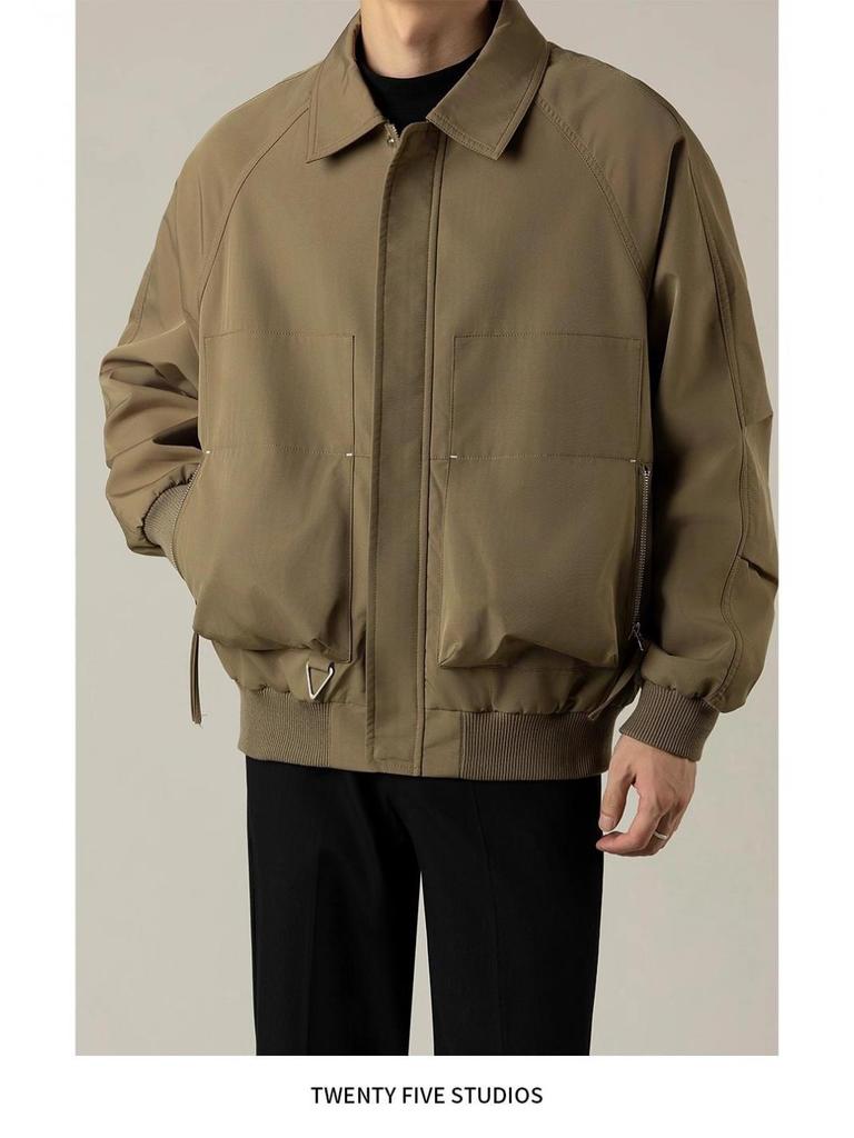 Men's Trendy Flight Suit: Spring/Autumn Versatile Lapel Jacket