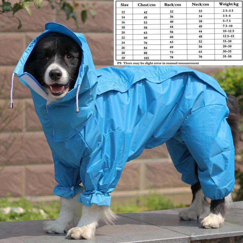 Großer Haustier Hunderegenmantel Wasserdichte Regenkleidung Overall Für Große Mittlere Kleine Hunde Golden Retriever Outdoor Haustierbekleidung Mantel