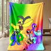 Rainbow friendsPrinted Flannel Blanket Cozy Skin-Friendly Warm Throw for Couch Bed Indoor Daily Use