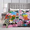 Barbapapa Barbamama Family  Flannel Blanket  Super Warm Throw Blanket for Home Decor Travel Print Bedspread Sofa Bed Cover