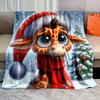 Schneebedeckte festliche Designmuster-Decke im Weihnachtsstil, Flanellmaterial, Weich und Warm für alle Jahreszeiten, Zuhause, Outdoor, Camping, Picknicks, Wohnmobil