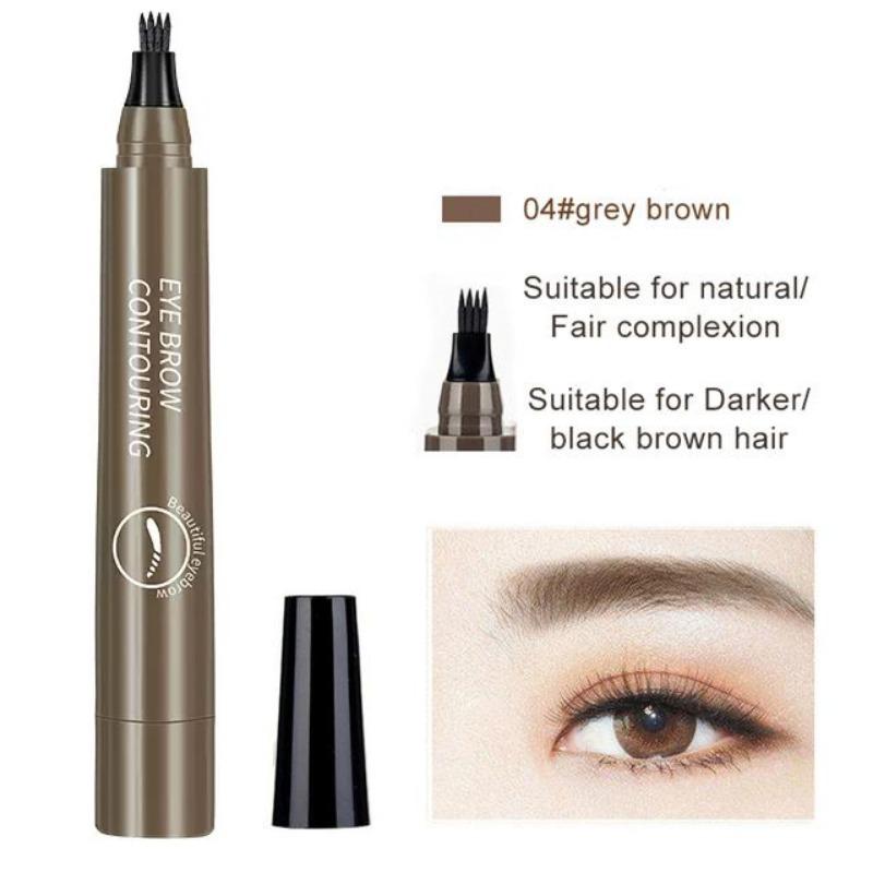 Wild Simulation Four Fork Eyebrow Pencil, Waterproof, Sweat Resistant, Long-Lasting And Non Smudging Forked Liquid Eyebrow Pencil