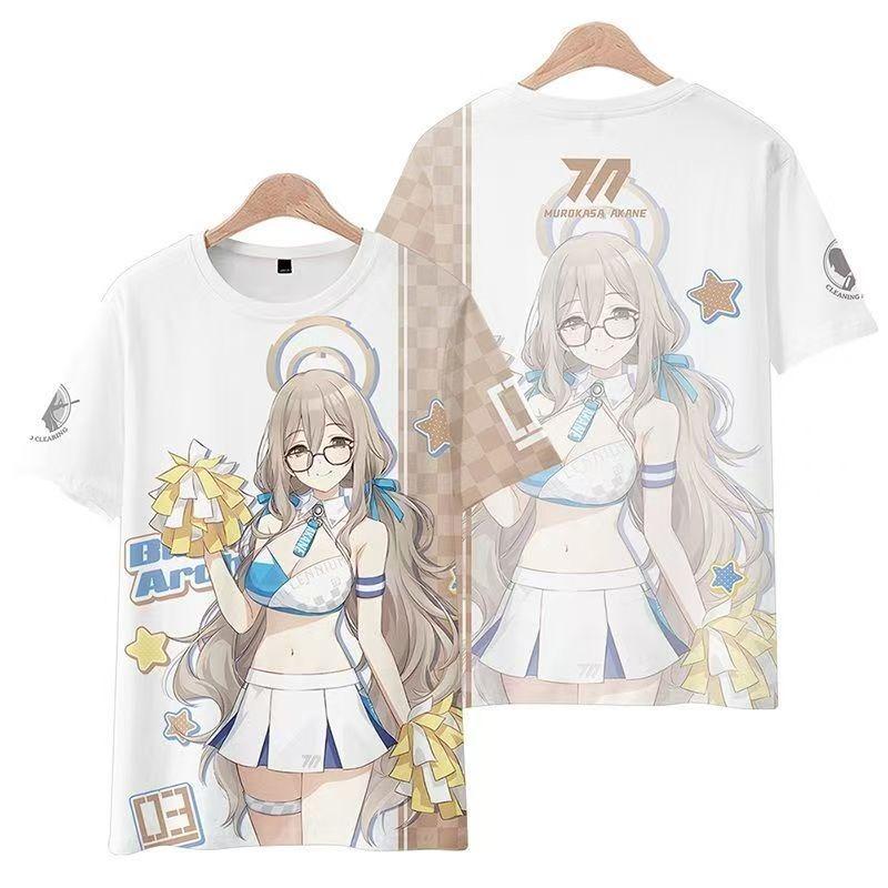 Blue Archive Asuma Toki Ichinose Asuna Summer Clothes Anime Cosply Short-sleeved T-shirt