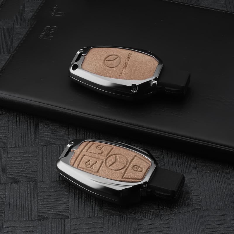

2025 Новый чехол-оболочка из замшевой кожи для автомобильного ключа Mercedes Benz A B R G Class GLK GLA GLC GLR W204 W210 W176 W202 W463 Авто АС