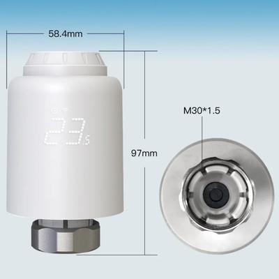 Energy Saving Solutions 97*58.4mm M30*1.5 WiFi Thermostatic Valve Heating System Adapter Versatile Compatibility