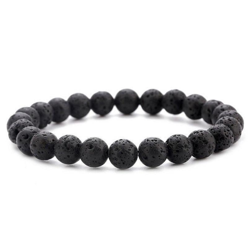 8Mm Natural Stone Bead Bracelet Men's Turquoise Elastic Bracelet.