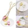 Retro European-style Cake Tongs Salad Tongs Dessert Baking BBQ Tools Food Tong Gold-plated Snack Clip Zinc Alloy Pastry Clamp